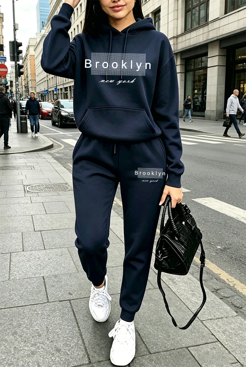Winter Clothing For Women - Damski dres z nadrukiem, codzienna bluza