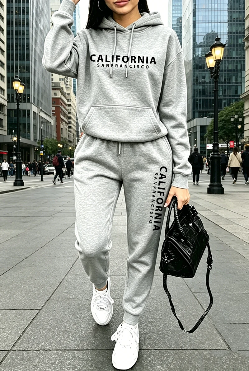 Winter Clothing For Women - Wysokiej jakości damski dres z nadrukiem,