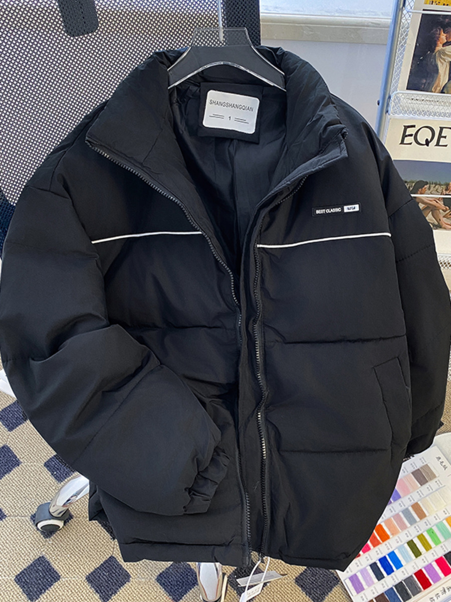 Winter Clothing Hong Kong - Retro stójka bawełniana ocieplana kurtka męska