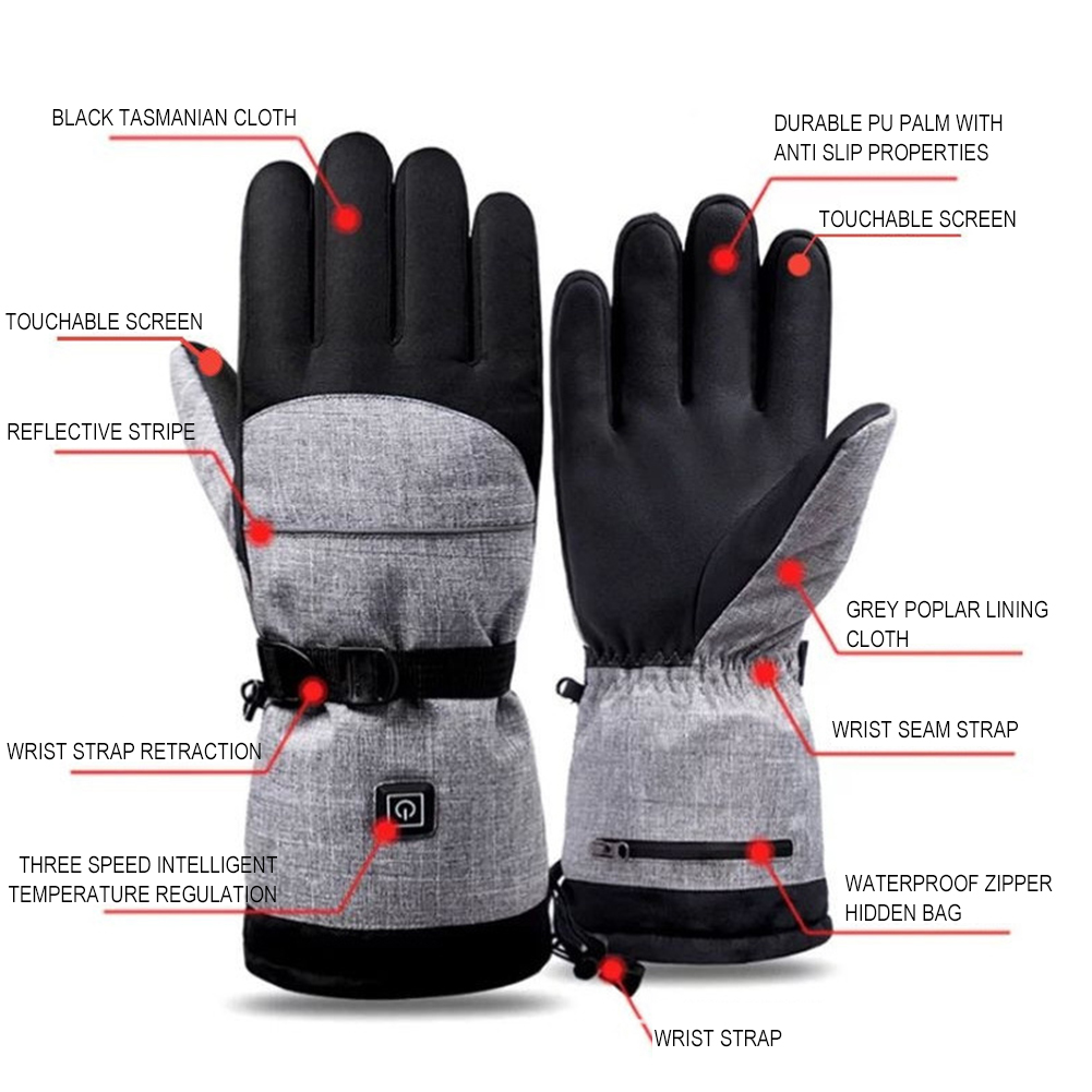 Heated Gloves Electric - 1 Para Elektrycznych Rękawic Grzewczych na