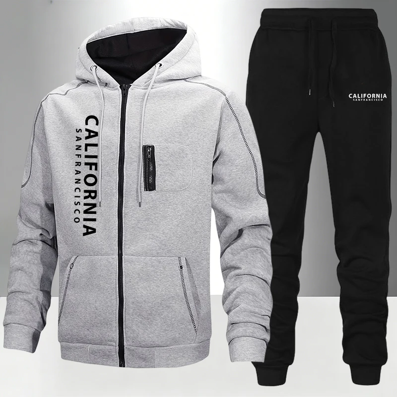 Winter Clothing Pk - Męski dres, codzienna bluza z kapturem,