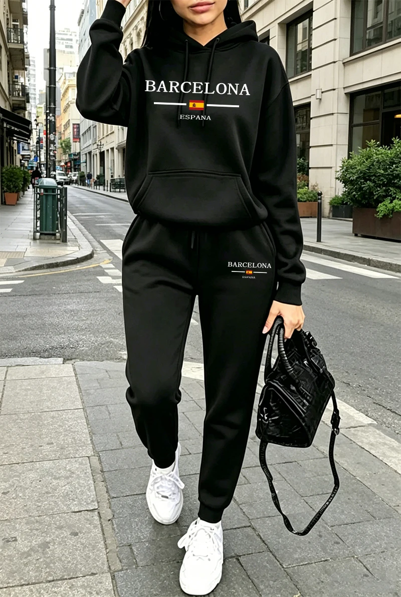 Winter Clothing For Women - Damski dres sportowy z nadrukiem, codzienna