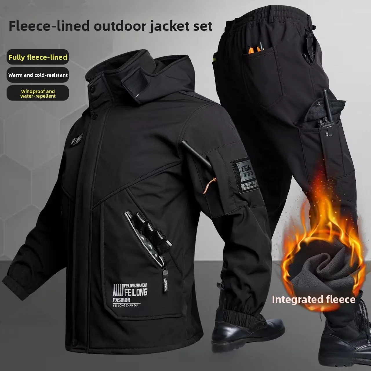Winter Clothing Pk - Gruby, ocieplany polarowy zestaw odzieży na