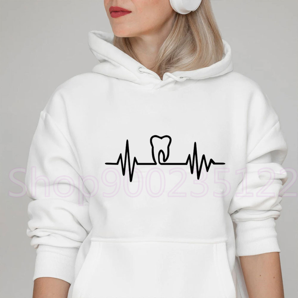 Heatbeat Hoodie Graphic Tooth  – Winter Clothing Drawing recenzja i cena