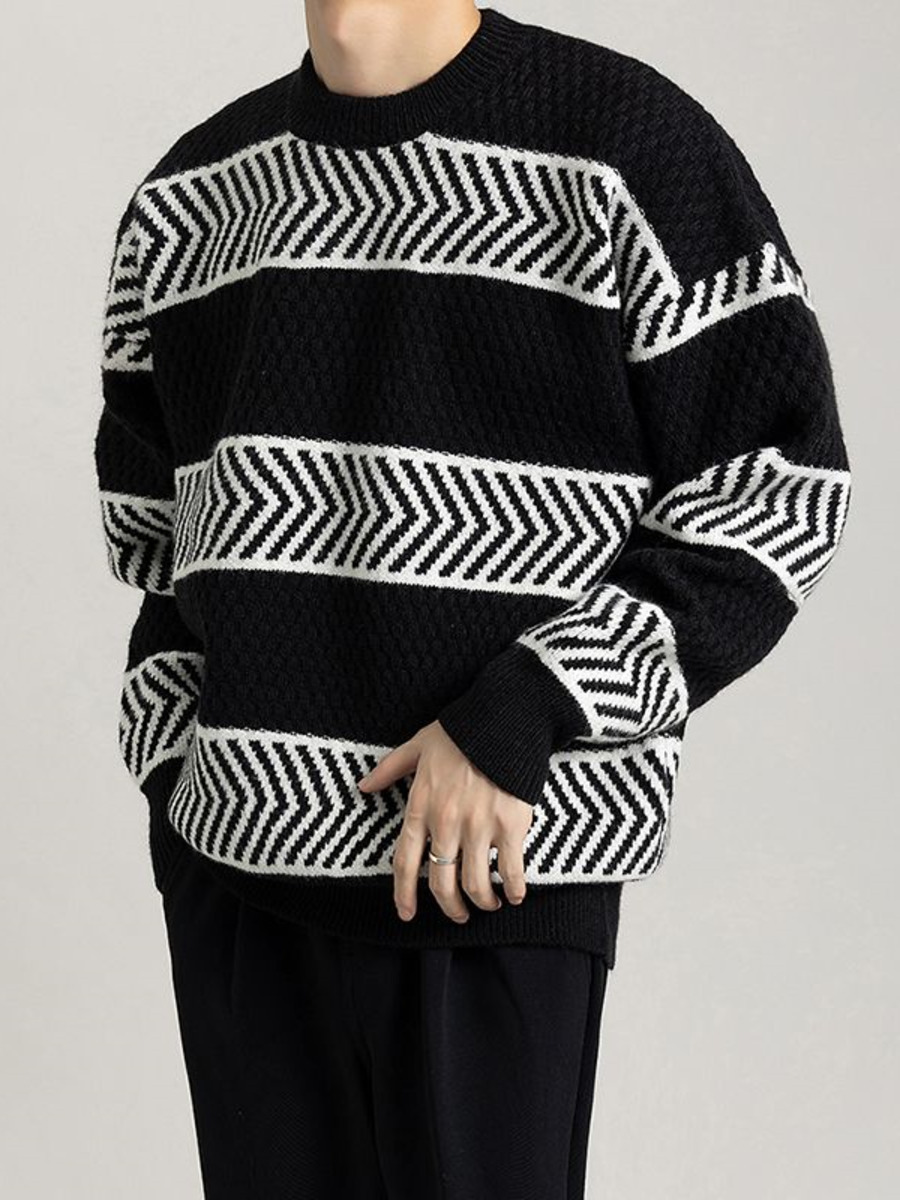 Casual luźne paski sweter swet – Winter Clothing Hong Kong recenzja i cena